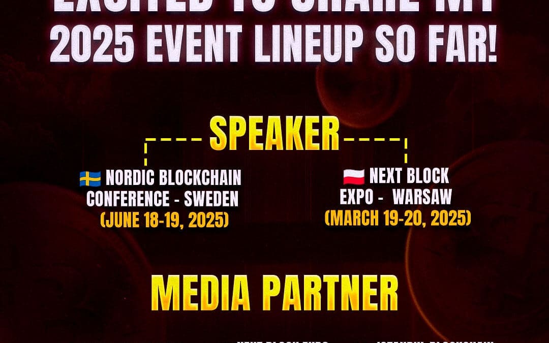 Crypto Events 2025: Where I’m Speaking + Exclusive Discounts!