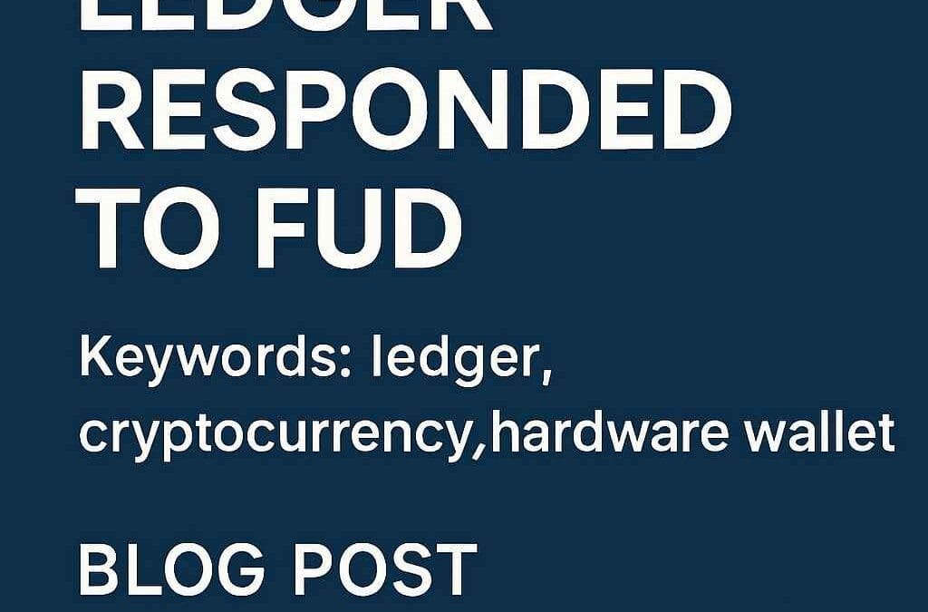 Ledger Replied to My Video and It Changed Everything